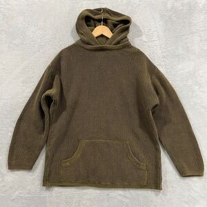 VTG Shaver‎ Lake Sweater Men's XL Heavy Knit Hooded Green Preppy Cotton